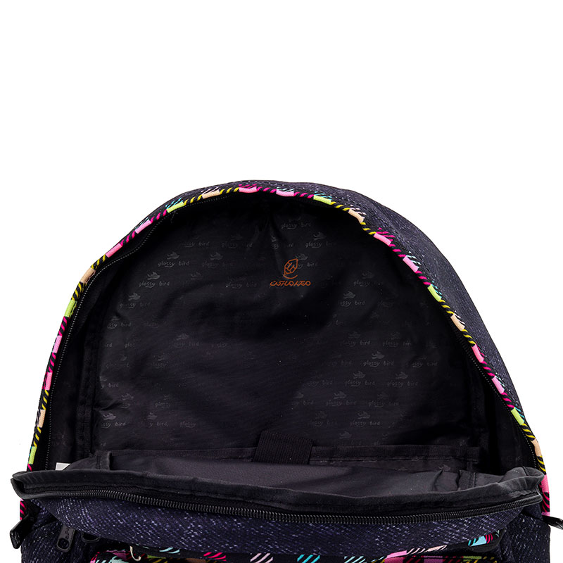 کوله پشتی طرح شطرنجی رنگی گلسی برد 2580 GLOSSI BIRD (1)