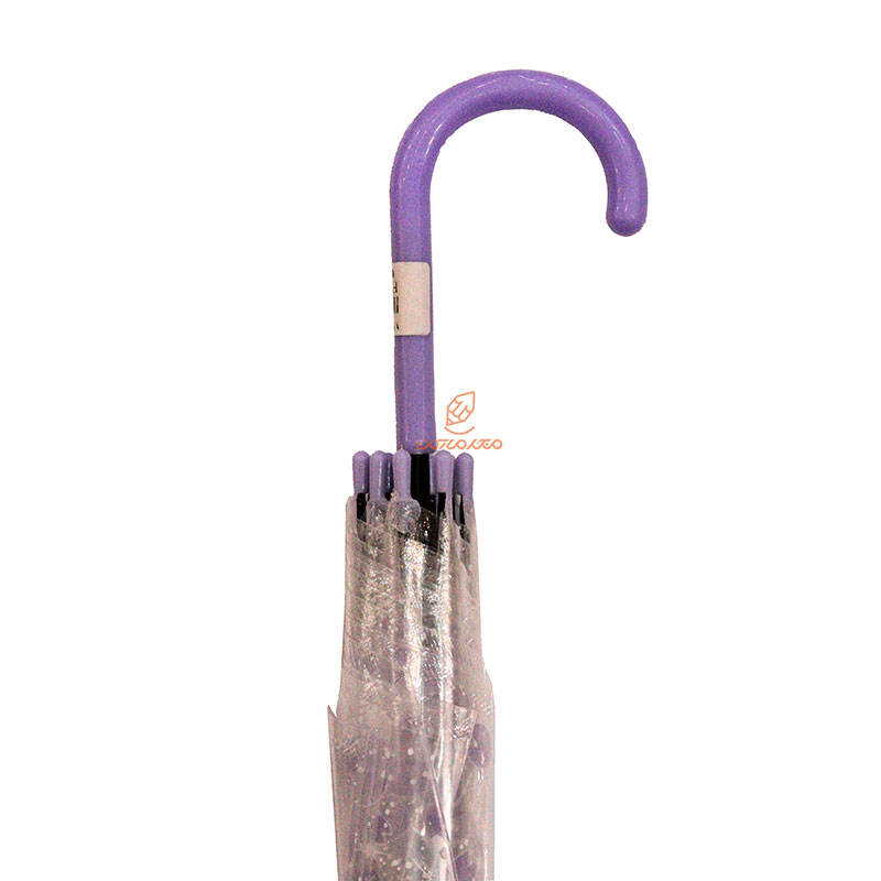 چتر شفاف نایلونی طرح شکوفه های یاسی (1)