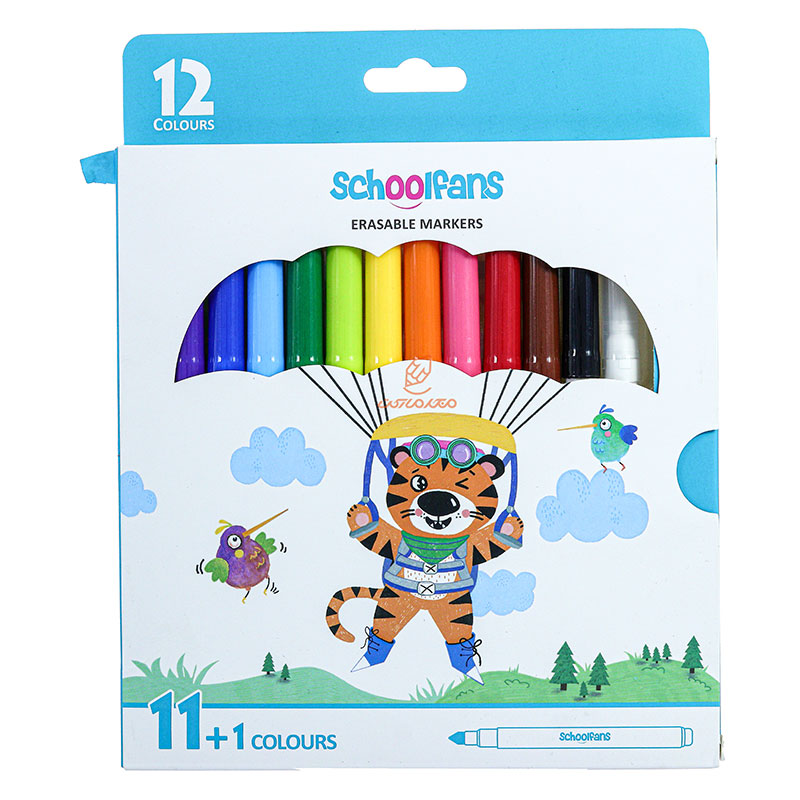 ماژیک رنگ آمیزی 12 رنگ مدل FA2434 اسکول فنس SCHOOLFANS (2)