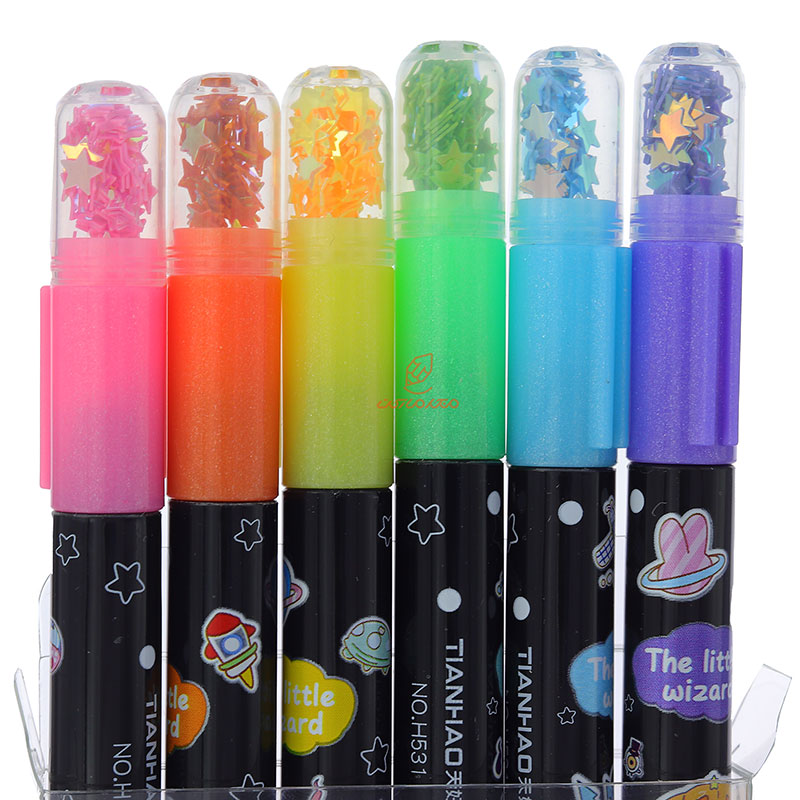 ماژیک علامت گذار 6 رنگی فانتزی نوک ستاره ای کد 2778 (5)