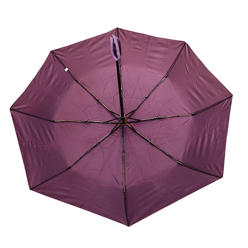 چتر تاشو کوتاه اتوماتیک بنفش (4)