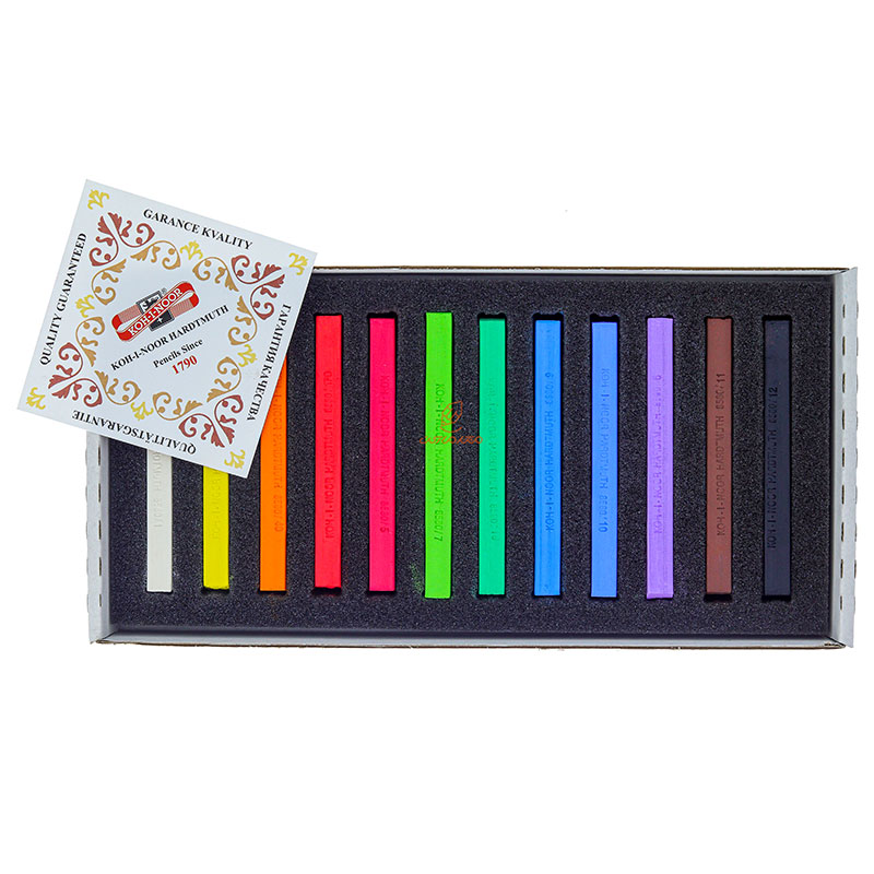 گچ پاستل 12 رنگ مقوایی کوه نور 8582