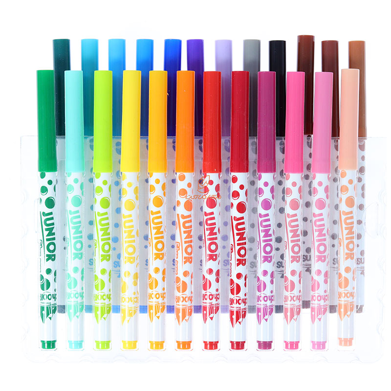 ماژیک رنگ آمیزی 24 رنگ مدل FA2402 اسکول فنس SCHOOLFANS