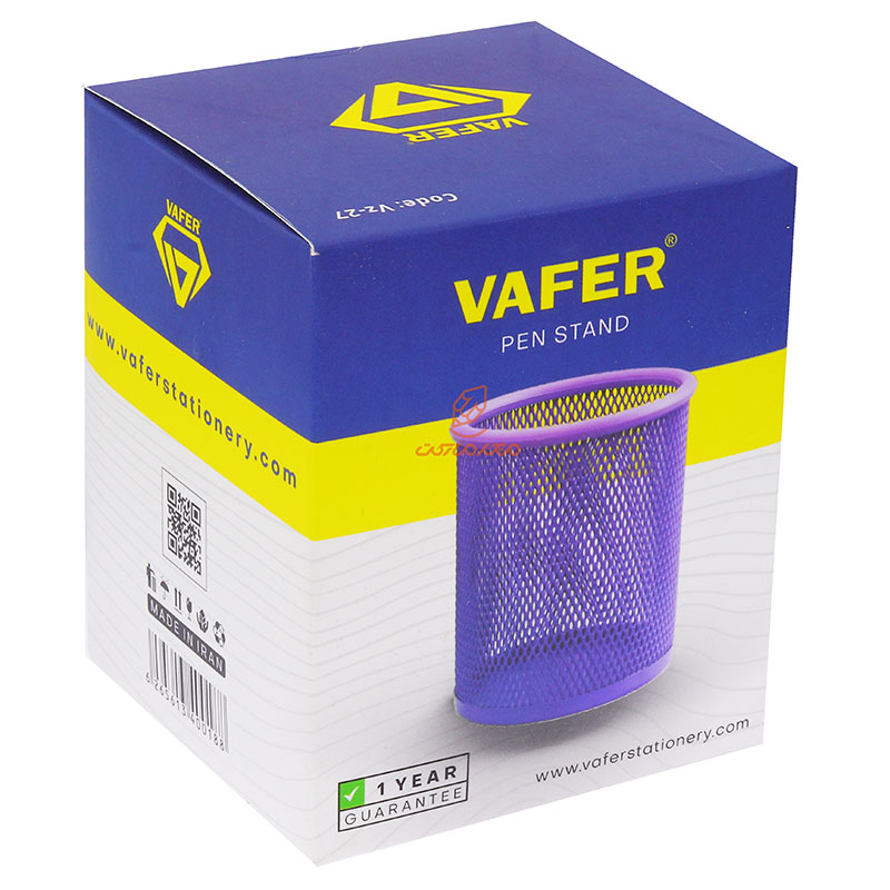 جا قلمی رومیزی توری فلزی بنفش وافر vz-27 (2)