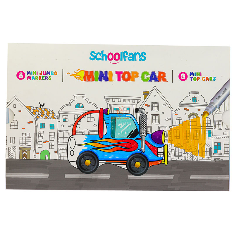 ماژیک رنگ آمیزی 8 رنگ+کاردستی مدل FA2479 اسکول فنس SCHOOLFANS