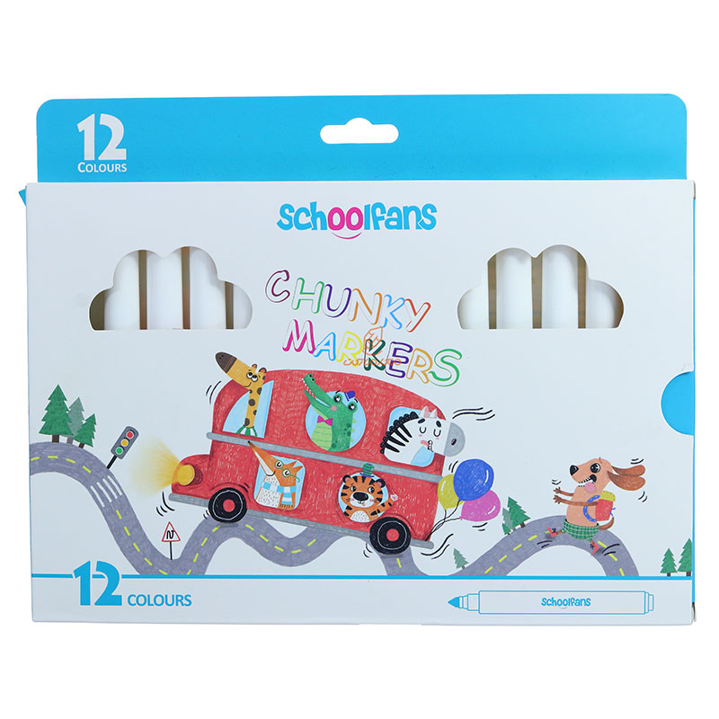 ماژیک رنگ آمیزی 12 رنگ مدل FA2410 اسکول فنس SCHOOLFANS (4)