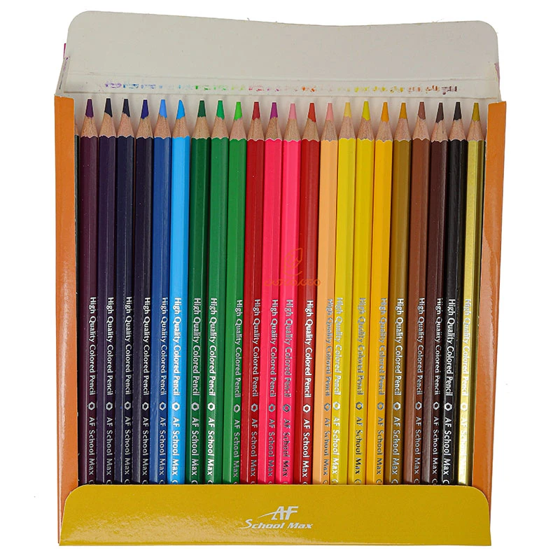 مداد رنگی 24 رنگ جعبه مقوایی طرح گاو اسکول مکس SCHOOL MAX (1)