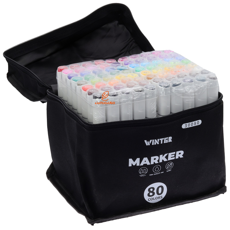 ماژیک راندو 80 رنگ دو سر کیفی وینتر VINTER