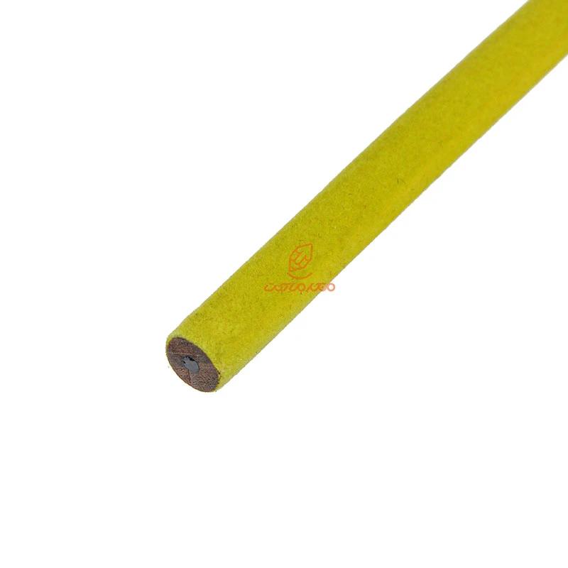 مداد مشکی فانتزی روکش مخملی زرد (1)
