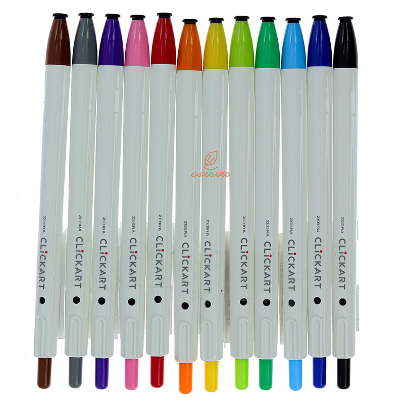 ماژیک 12 رنگ زبرا مدل (CLICKART(ST (4)