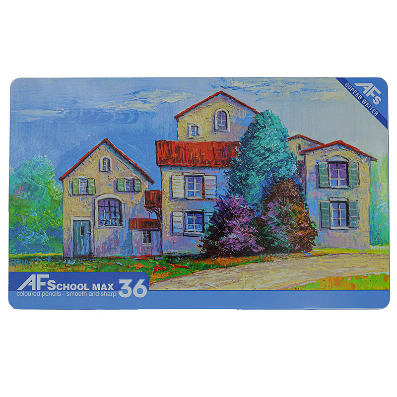 مداد رنگی 36 رنگ جعبه فلزی اسکول مکس SCHOOL MAX