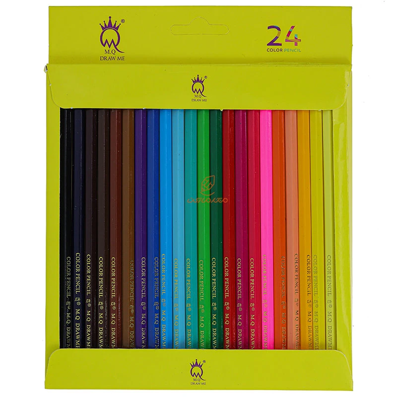 مداد رنگی 24 رنگ جعبه مقوایی زرد ام کیو MQ (5)