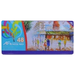 مداد رنگی 48 رنگ جعبه فلزی طرح پیاده روی اسکول مکس SCHOOL MAX (2)