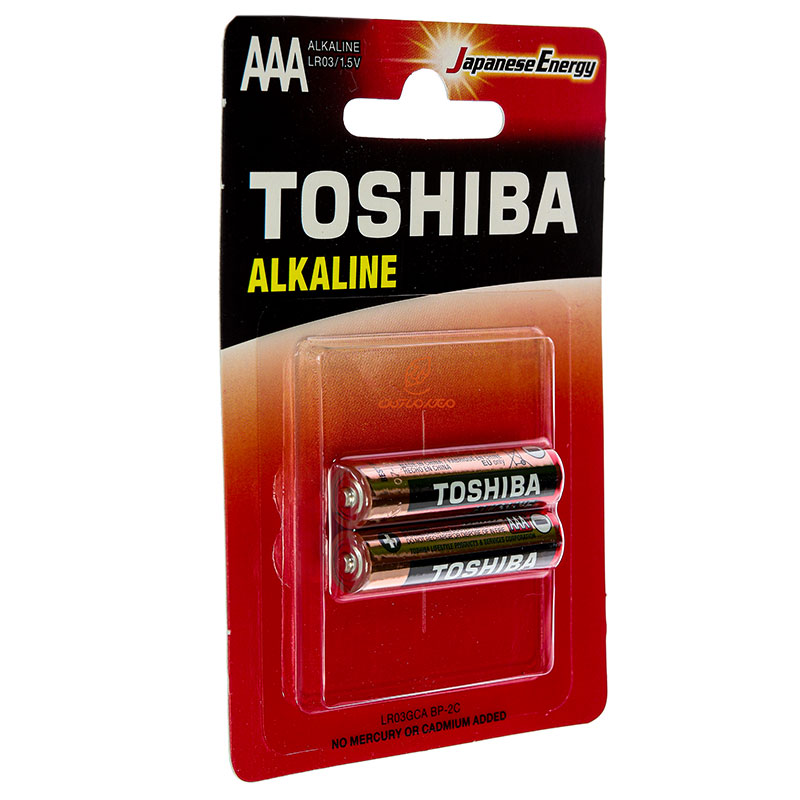 باتری نیم قلمی مدل LR03 بسته 2 عددی توشیبا TOSHIBA (1)