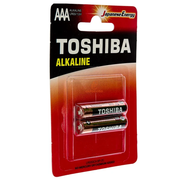 باتری نیم قلمی مدل LR03 بسته 2 عددی توشیبا TOSHIBA (1)
