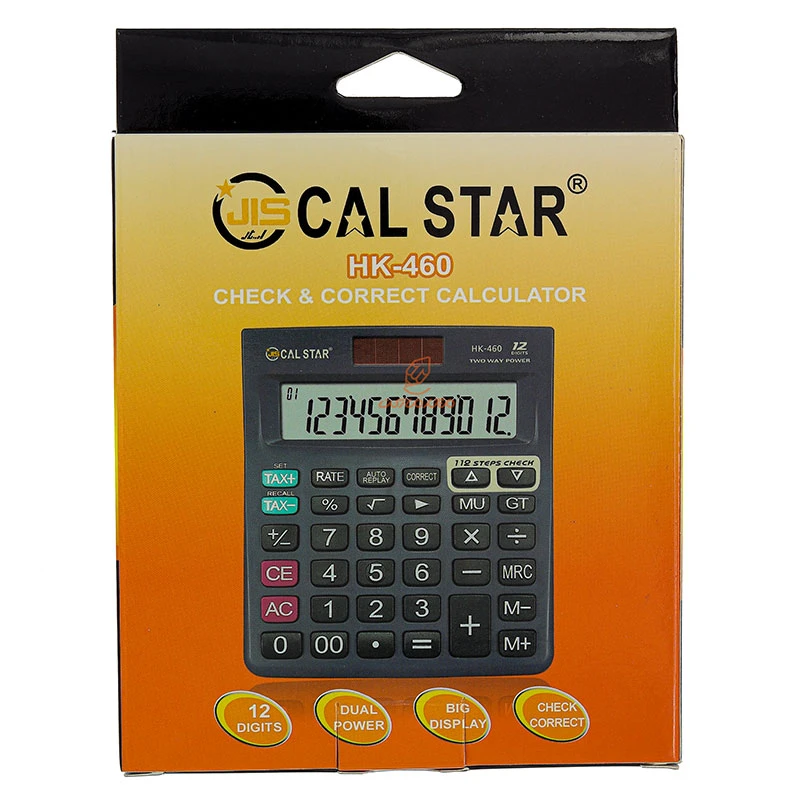 ماشین حساب رومیزی 12 رقم مدل HK460 کال استار CAL STAR (3)
