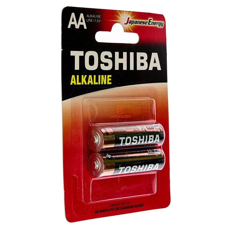 باتری قلمی آلکالاین 2 عددی قرمز توشیبا TOSHIBA (1)