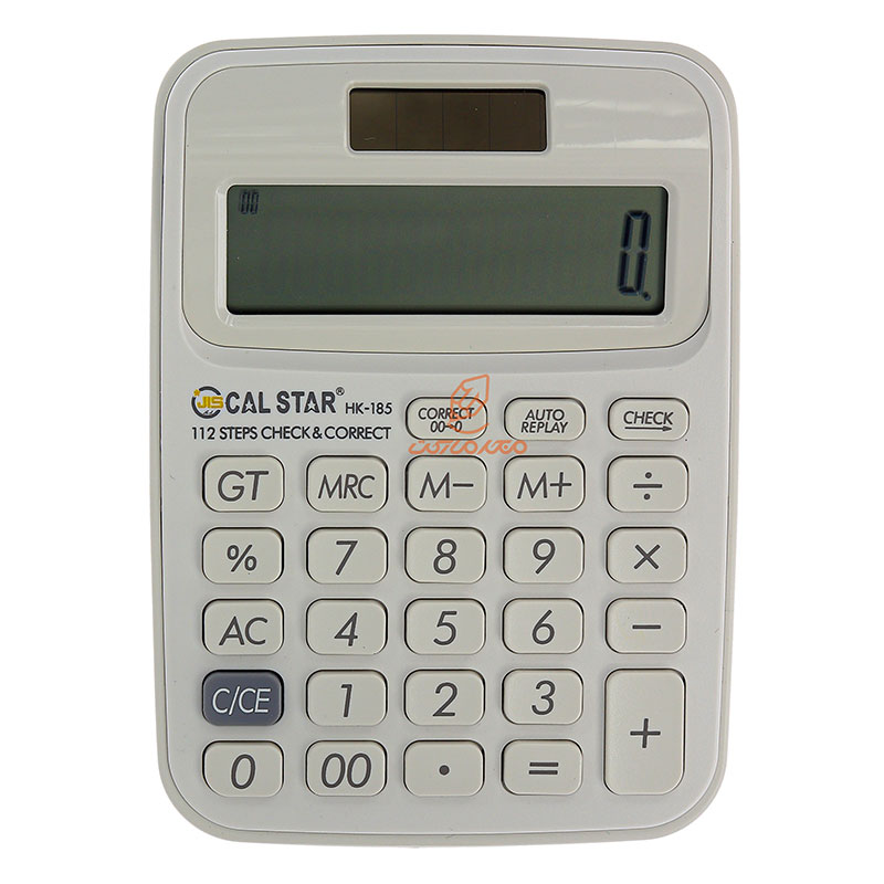 ماشین حساب رومیزی 12 رقم سفید HK185 کال استار CAL STAR