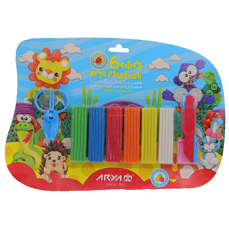 خمیر بازی 6 رنگ وکیومی کد 1024 آریا ARYA (2)