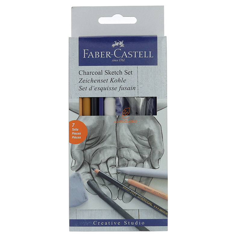 ست طراحی 7 تکه ذغال فابر کاستل FABER CASTELL