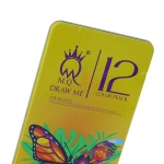 مداد رنگی 12 رنگ جعبه فلزی طرح پروانه ام کیو MQ (4)