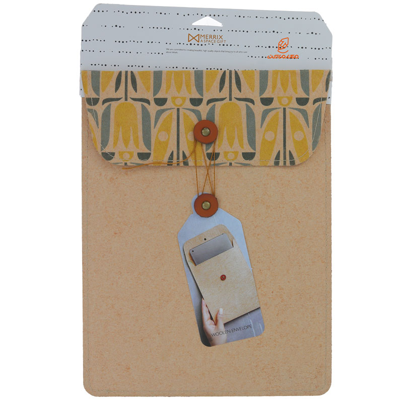 پاکت وولن سایز 5 طرح گل زرد لوتوس