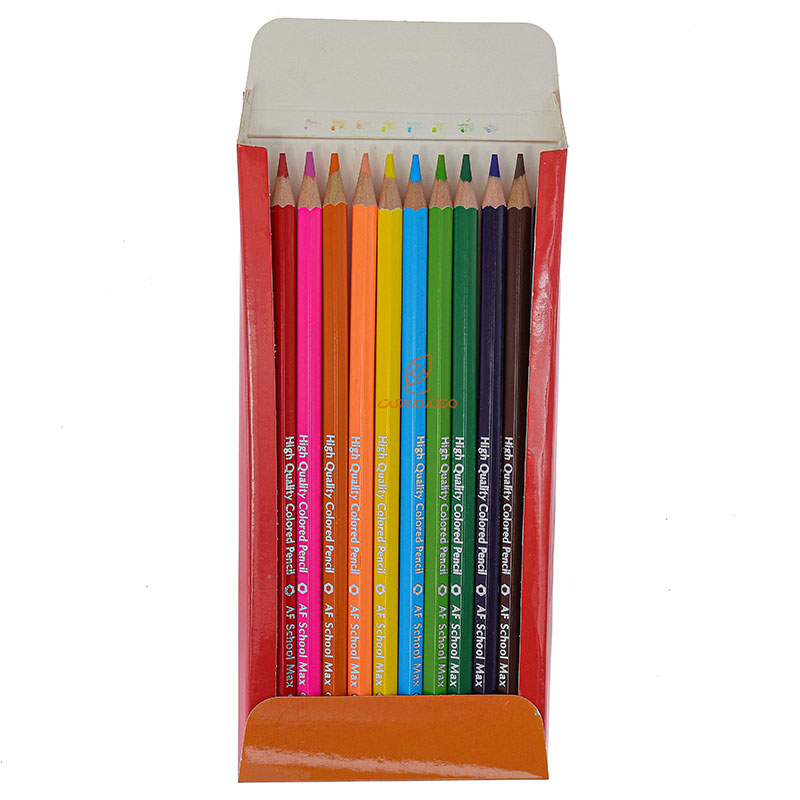 مداد رنگی 12 رنگ جعبه مقوایی طرح خلبان کوچولو اسکول مکس SCHOOL MAX (1)