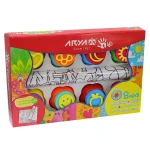 رنگ انگشتی 8 رنگ+مهر و رول نقاشی کد 7031 آریا ARYA (2)