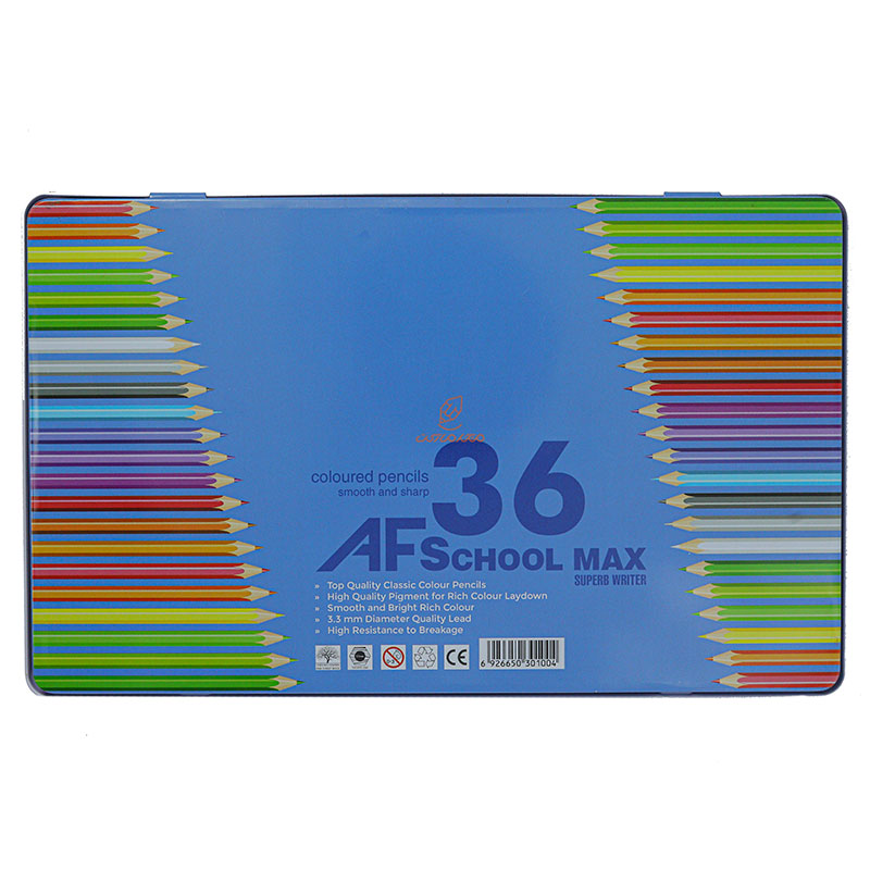 مداد رنگی 36 رنگ جعبه فلزی اسکول مکس SCHOOL MAX (3)