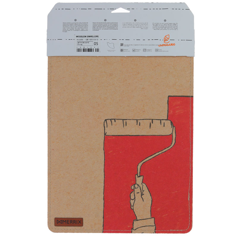 پاکت وولن سایز 5 طرح رنگ کاری لوتوس (2)