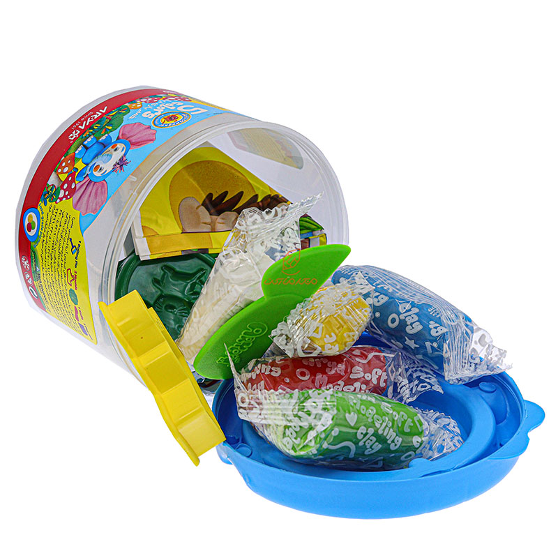 خمیر بازی 5 رنگ سطلی کد 1062 آبی آریا ARYA (4)