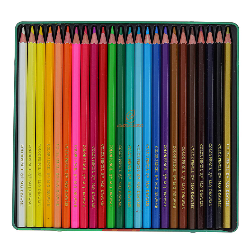 مداد رنگی 24 رنگ جعبه فلزی طرح زرافه ام کیو MQ (5)