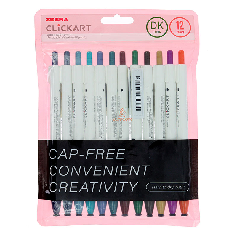ماژیک 12 رنگ زبرا مدل (CLICKART(DK