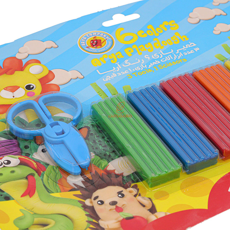 خمیر بازی 6 رنگ وکیومی کد 1024 آریا ARYA (1)