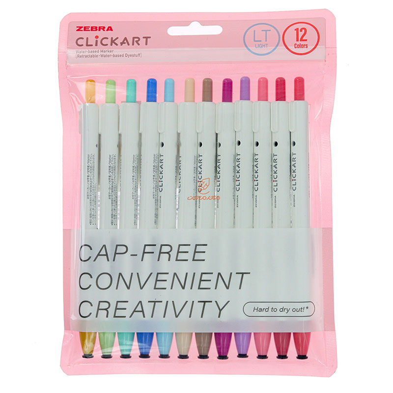 ماژیک 12 رنگ زبرا مدل (CLICKART(LT