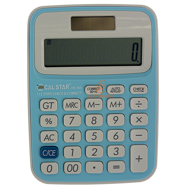 ماشین حساب رومیزی 12 رقم آبی HK185 کال استار CAL STAR