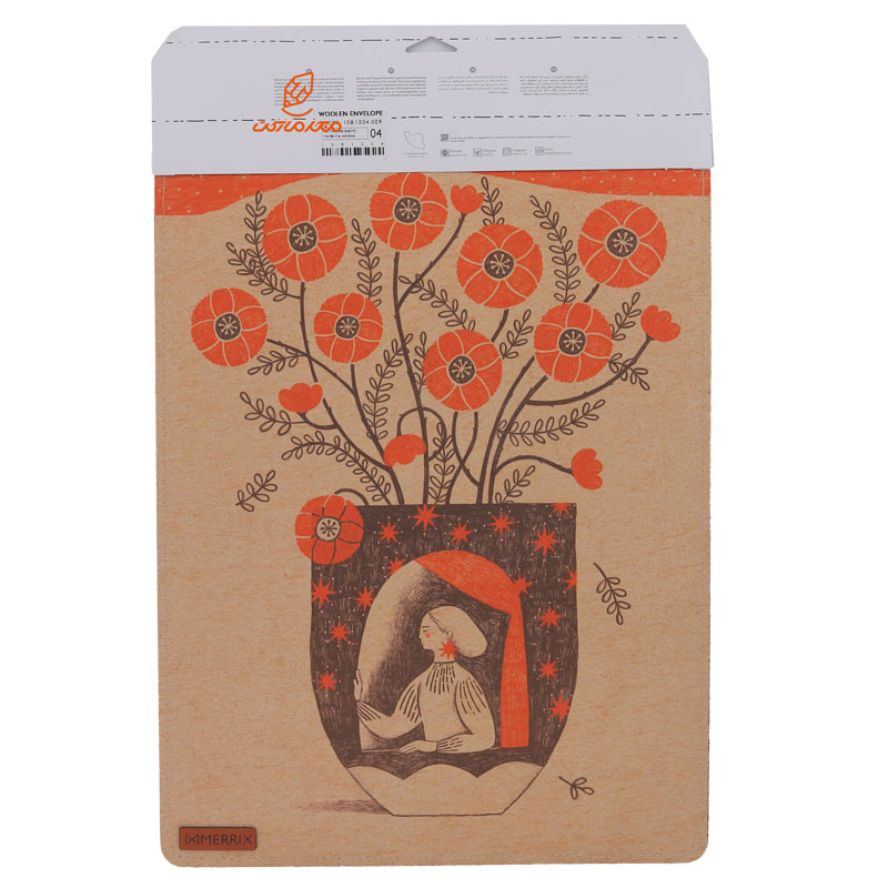 پاکت وولن سایز 4 طرح گلدان لوتوس (3)