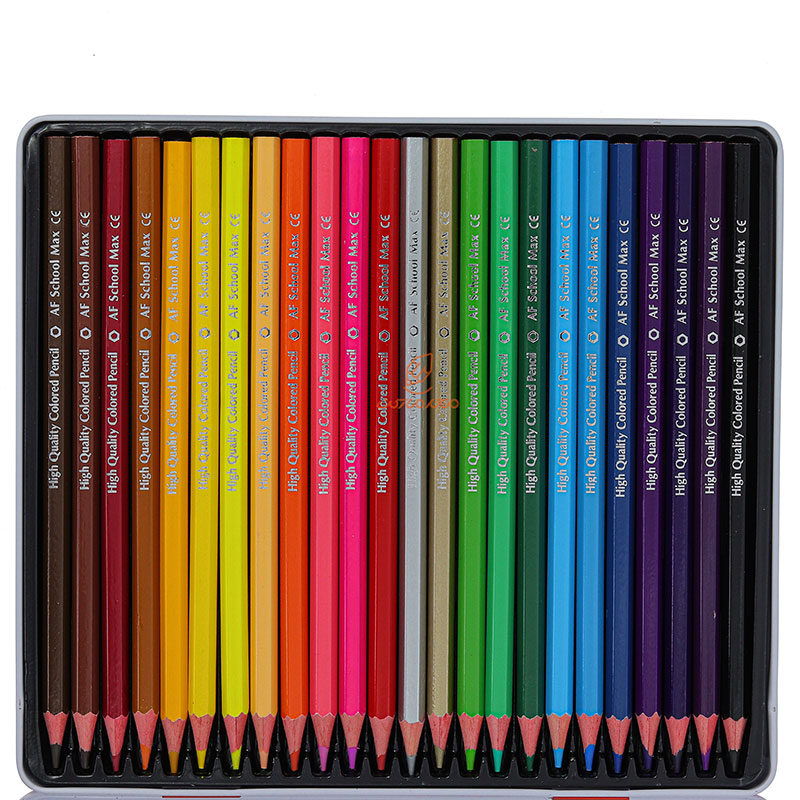 مداد رنگی 24 رنگ جعبه فلزی طرح ماشین ها اسکول مکس SCHOOL MAX (4)