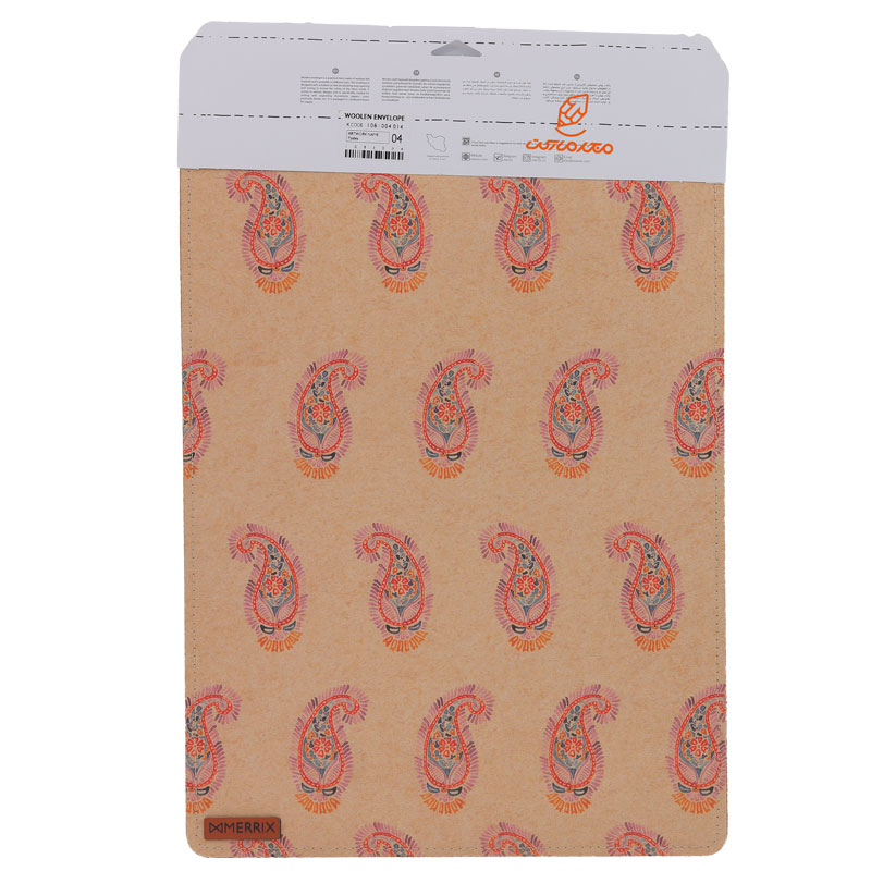 پاکت وولن سایز 4 طرح ترمه لوتوس (3)