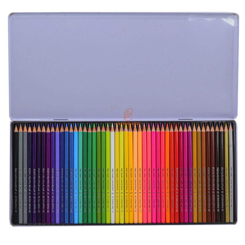 مداد رنگی 48 رنگ جعبه فلزی طرح پیاده روی اسکول مکس SCHOOL MAX (1)