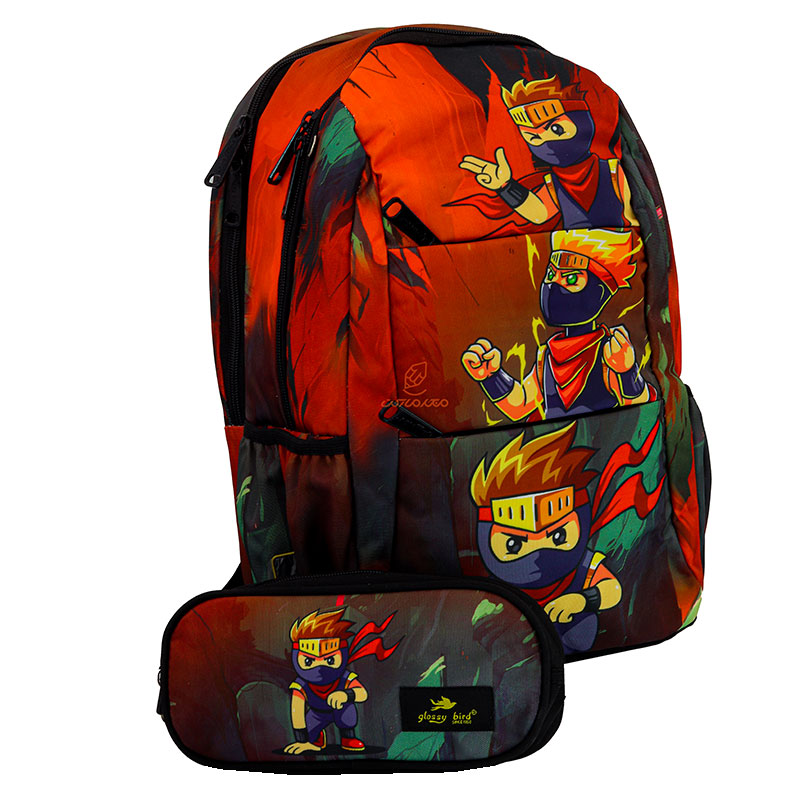 کوله پشتی طرح نینجا 258 گلسی برد GLOSSI BIRD