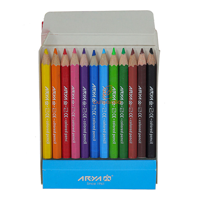 مداد رنگی 12 رنگ کوتاه طرح کوالا آریا ARYA (1)