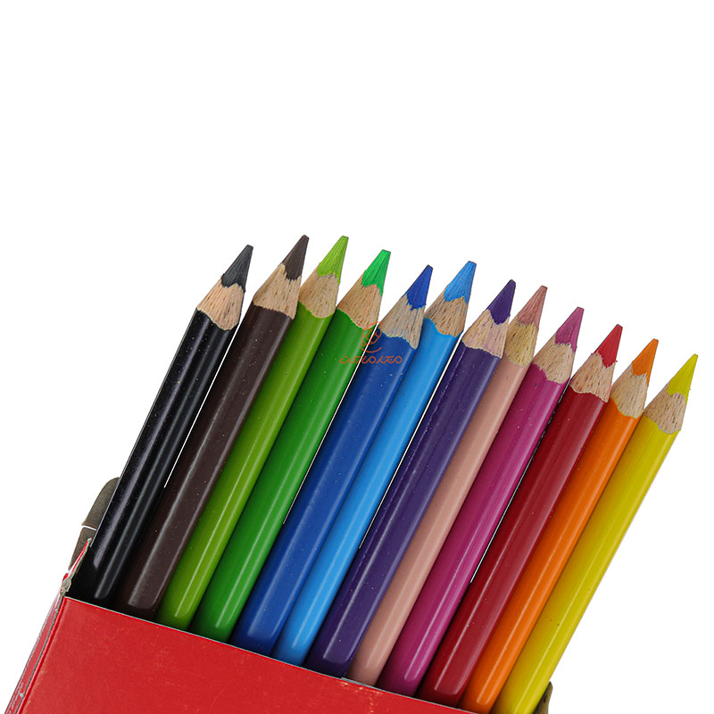 مداد رنگی 12 رنگی جامبو جعبه مقوایی فابر کاستل FABERCASTELL (6)