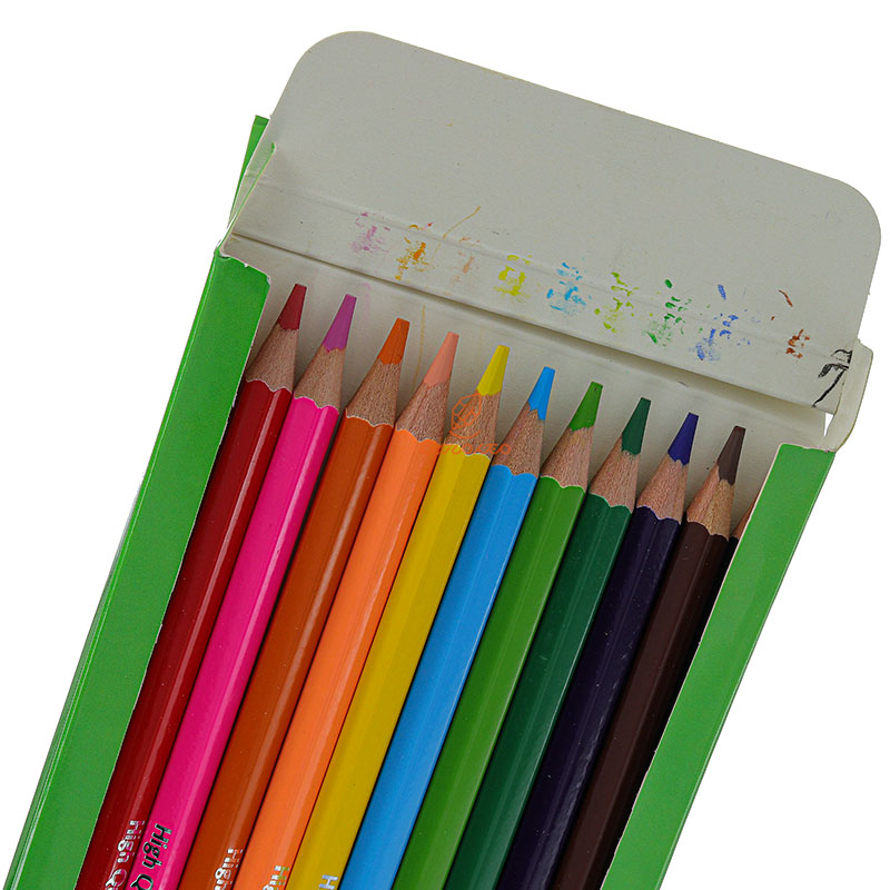 مداد رنگی 12 رنگ جعبه مقوایی طرح جغد و روباه اسکول مکس SCHOOL MAX (1)