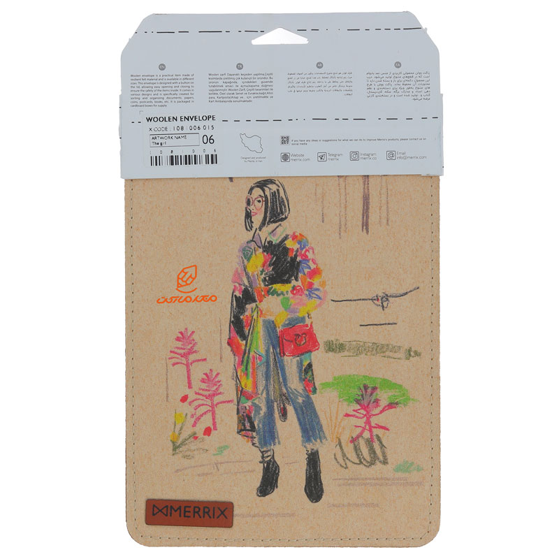 پاکت وولن سایز 6 طرح دختر لباس رنگی لوتوس (3)