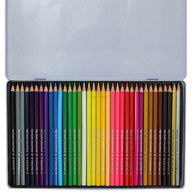 مداد رنگی 36 رنگ جعبه فلزی اسکول مکس SCHOOL MAX (4)