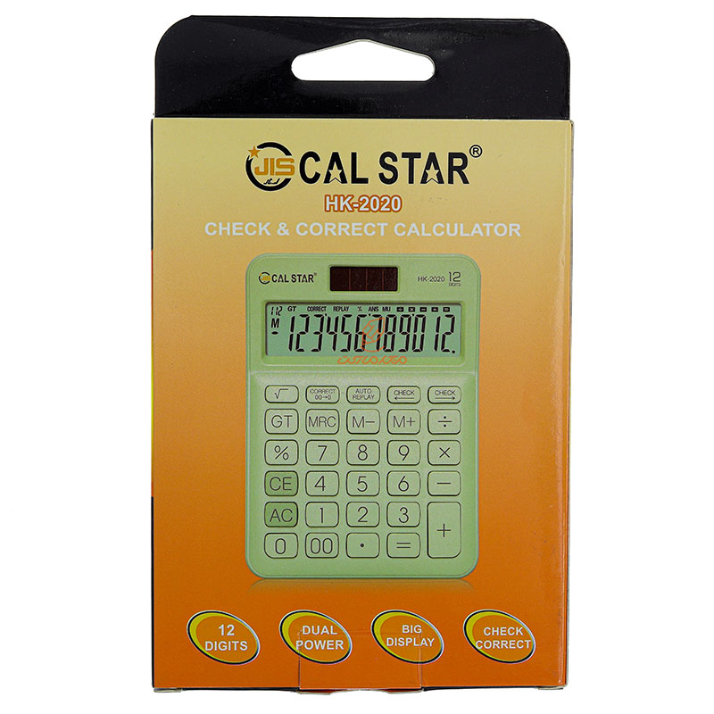 ماشین حساب رومیزی 12 رقم سبز HK2020 کال استار CAL STAR (3)