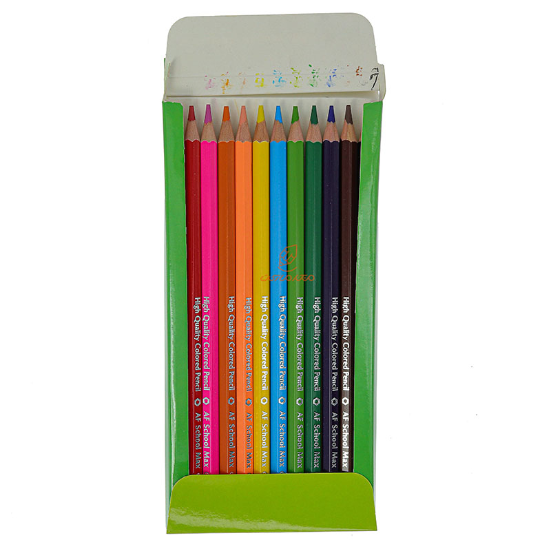 مداد رنگی 12 رنگ جعبه مقوایی طرح جغد و روباه اسکول مکس SCHOOL MAX (4)