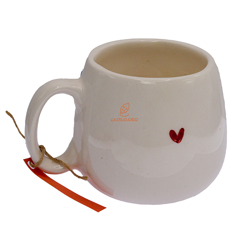 ماگ سفید طرح جوجه برجسته (3)