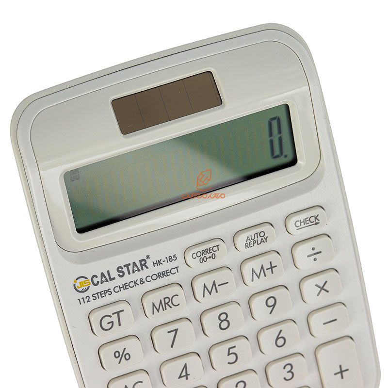 ماشین حساب رومیزی 12 رقم سفید HK185 کال استار CAL STAR (1)